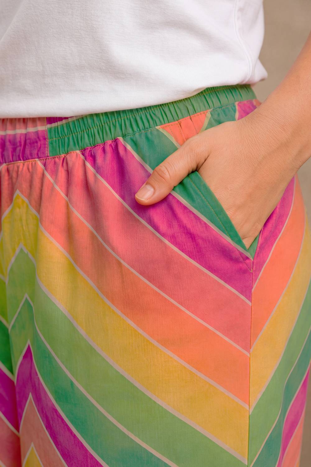 Plus Size Multicolor Chevron Coord Set