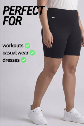 Plus Size Black Tummy Shaper Shorts
