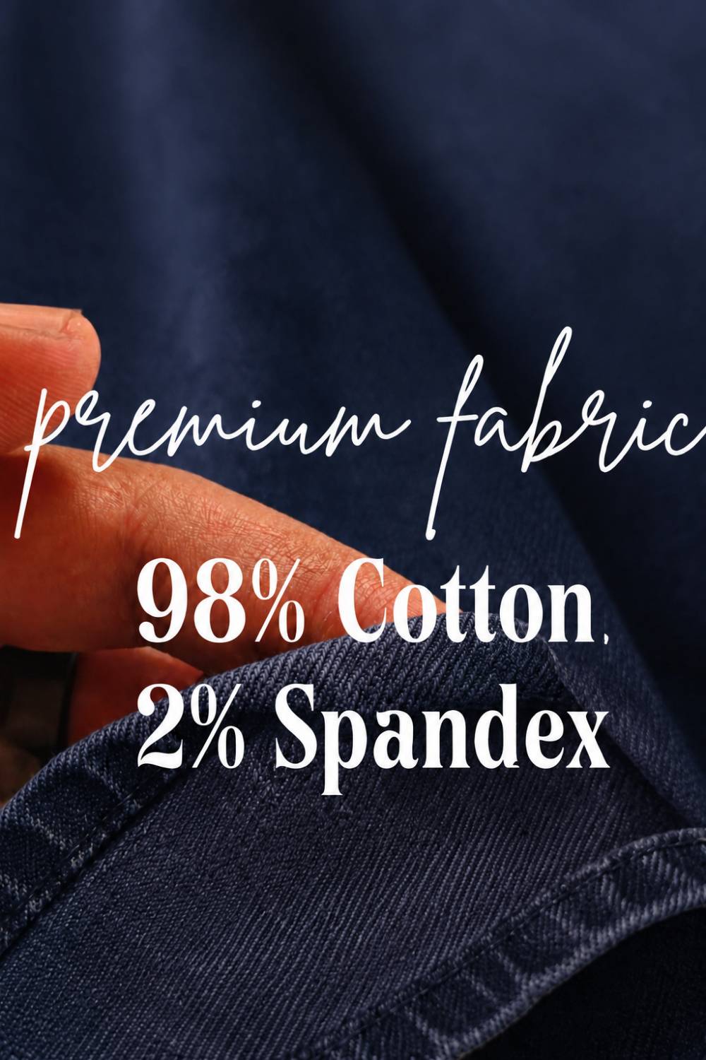 Plus Size Straight Fit Deep Navy Blue Jeans