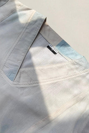 Plus Size Blue Ombre Sleeveless Cotton Midi Dress