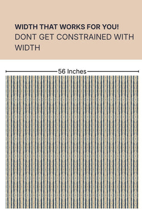 Indigo Stripes Cotton Blend Fabric 56 Inches Width