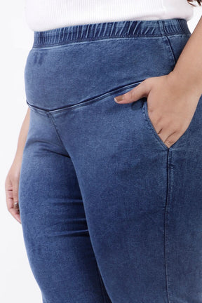 Plus Size Yale Blue Flare Jeans