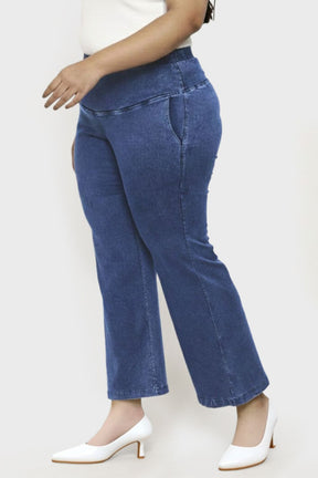 Plus Size Yale Blue Flare Jeans