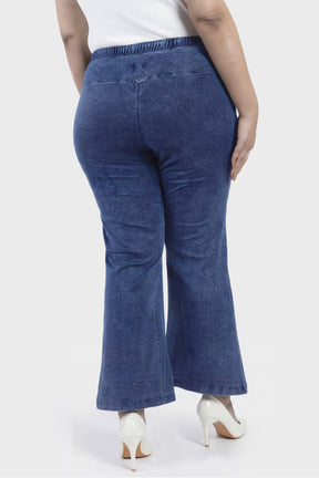 Plus Size Yale Blue Flare Jeans