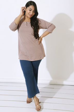 Muted Purple Henley Tshirt