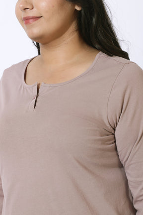 Muted Purple Henley Tshirt
