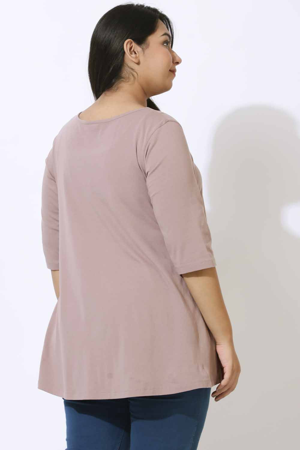 Plus Size Muted Purple A Line Tee