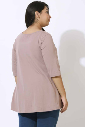 Plus Size Muted Purple A Line Tee
