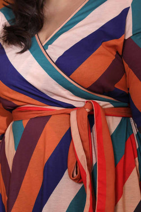 Sienna Stripes True Wrap Dress