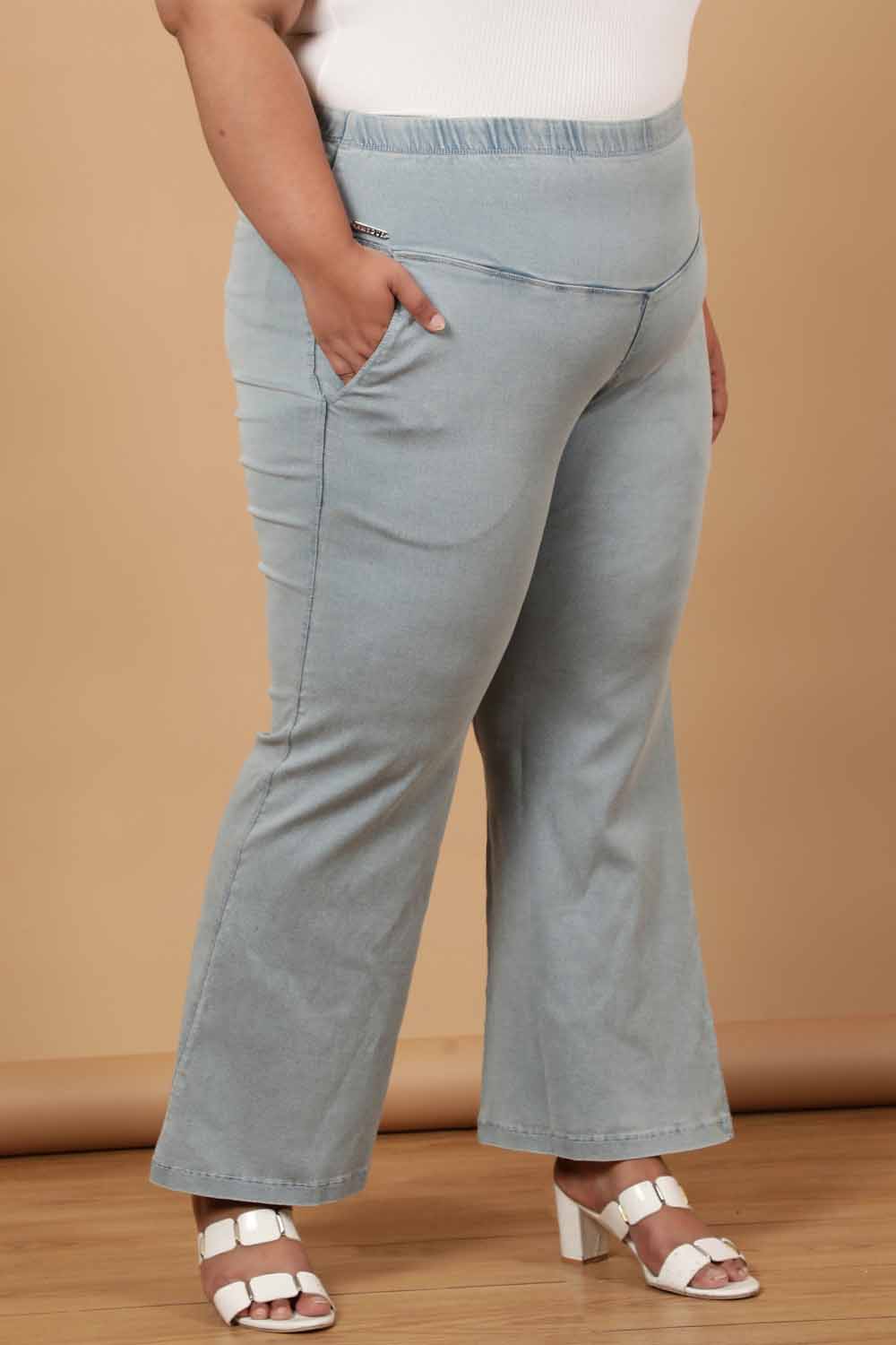 Ice Blue Flare Jeans