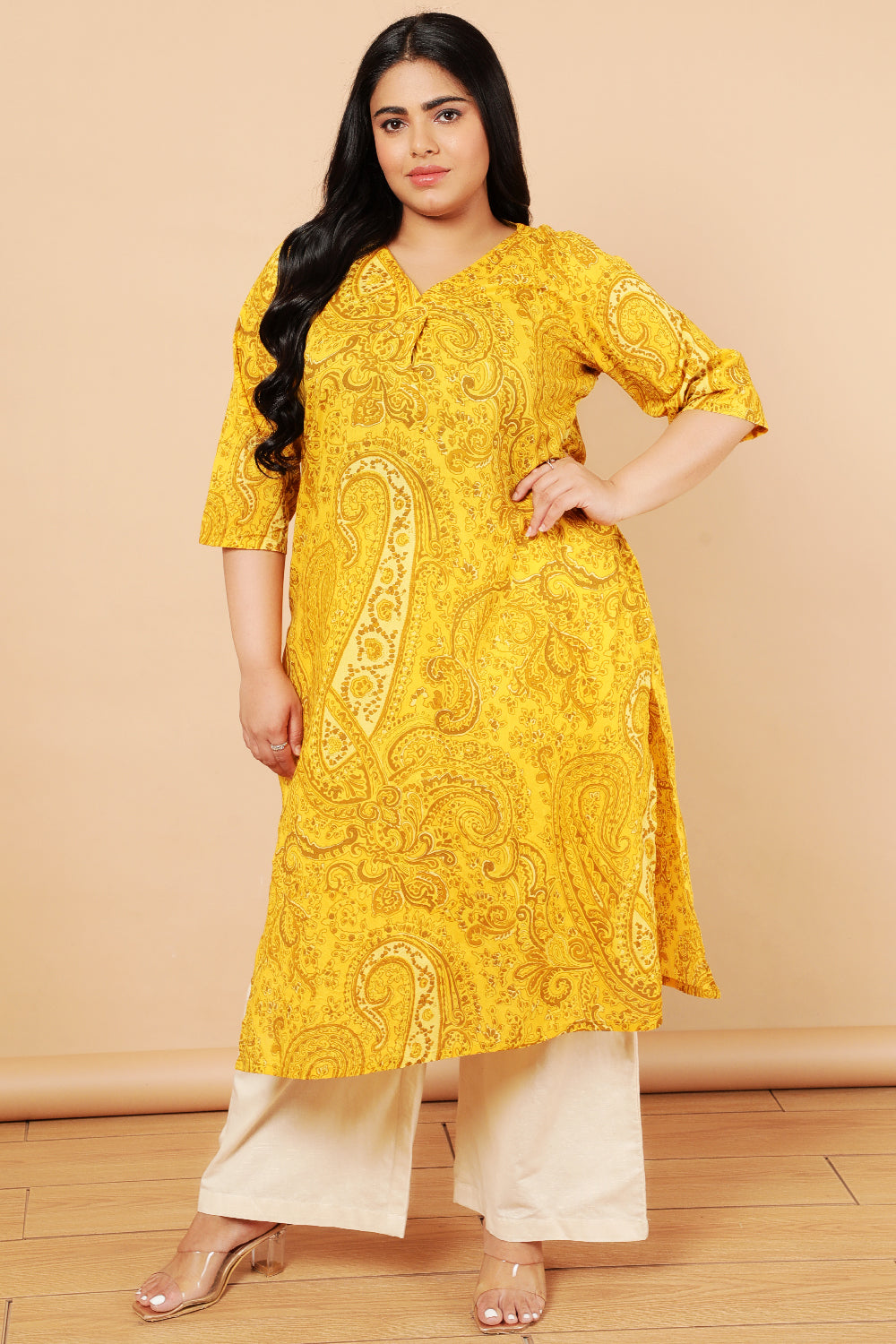 Amazon.com: Maple Clothing Silk Indian Kurtis Plus Size Women's Tunic  Embroidered Kurta (Pink, 3XL) : Clothing, Shoes & Jewelry