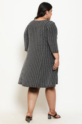 Plus Size Black Lurex Dress