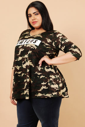 Army Print Tshirt