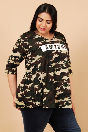 Army Print Tshirt