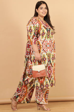 White Patola Print Cotton Kurta