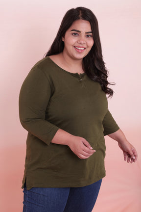 Olive Henley Tshirt