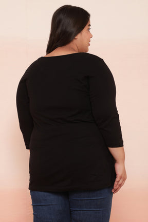 Black Henley Tshirt