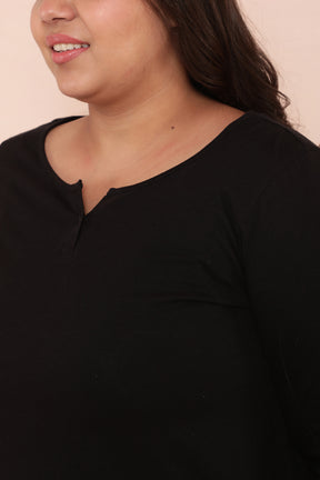 Black Henley Tshirt