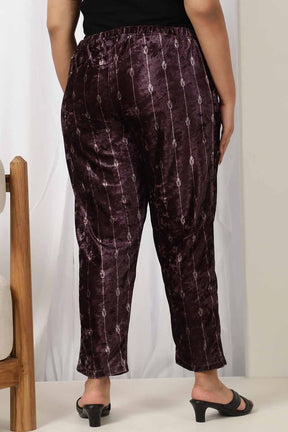 Purple Velvet Pant