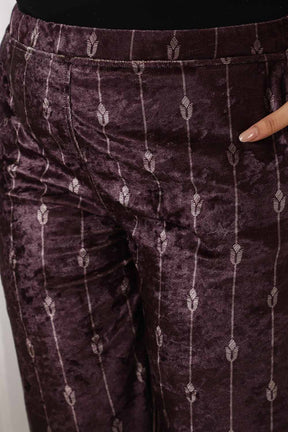Purple Velvet Pant