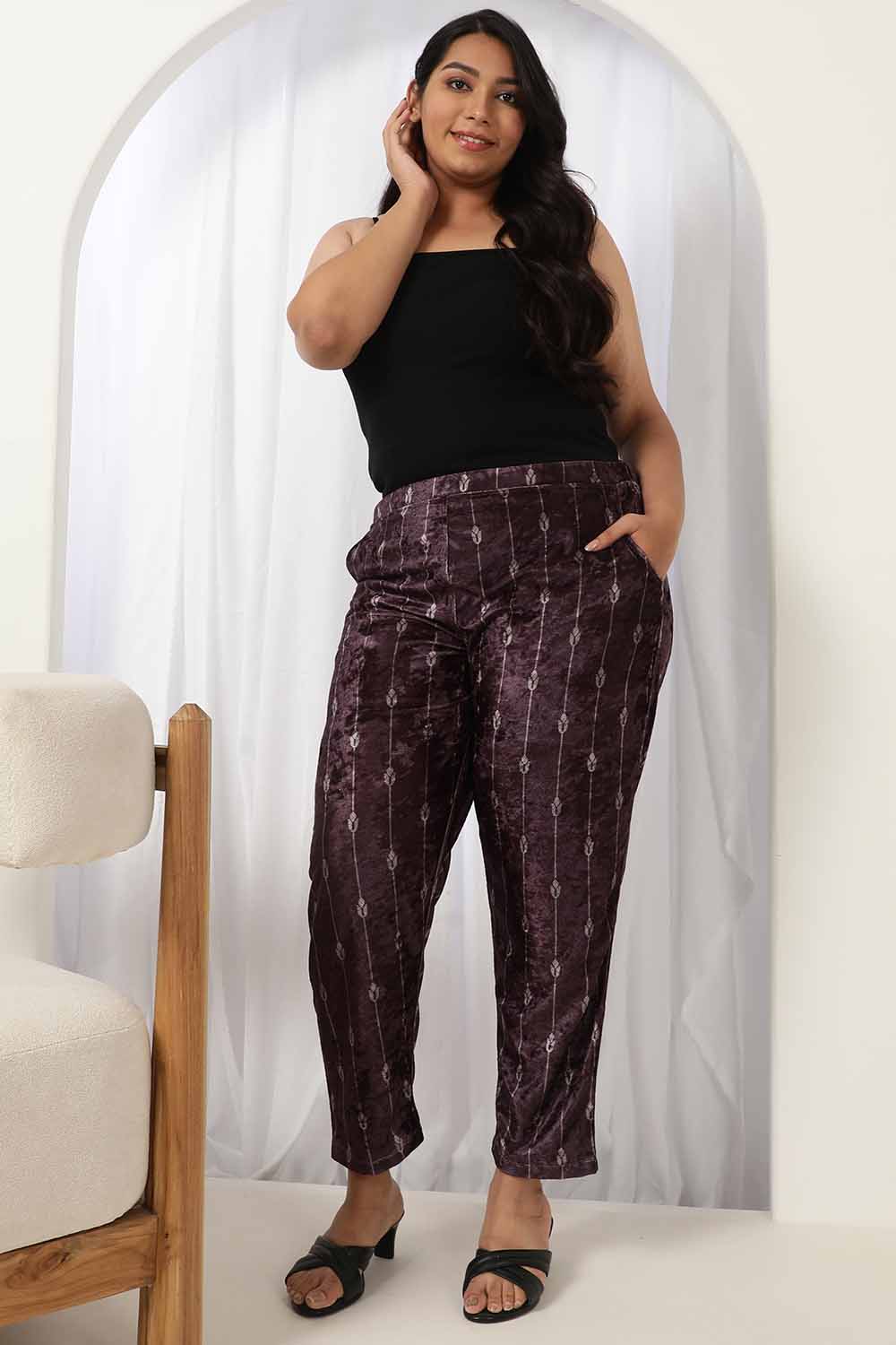 Purple Velvet Pant