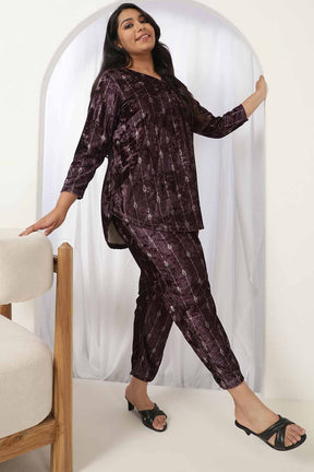 Purple Velvet Pant