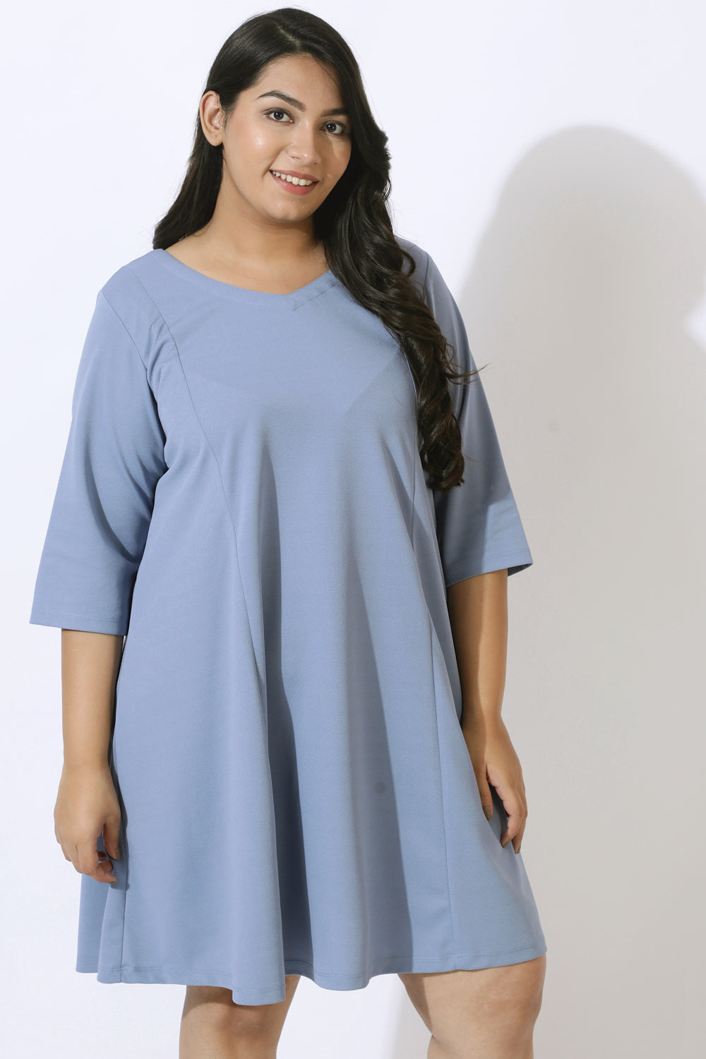 Buy Plus Size Denim Blue Dress