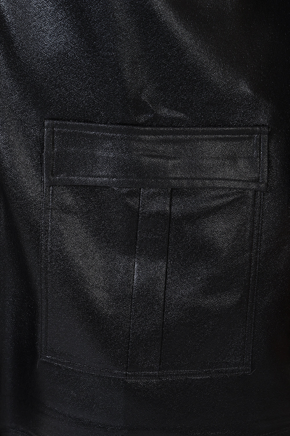 Plus Size Cruelty Free Black Leather Coord Set