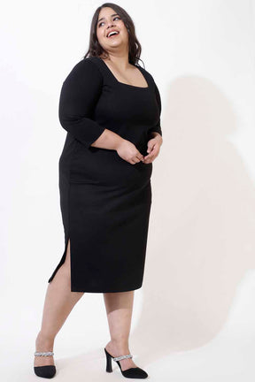 Plus Size Black Bodycon Dress