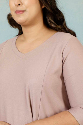 Purple Taupe Shimmer Plus Size Dress