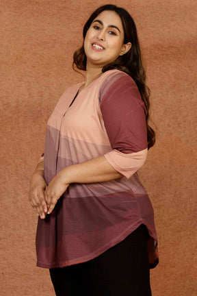 Purple Ombre Plus Size Top