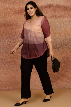 Purple Ombre Plus Size Top