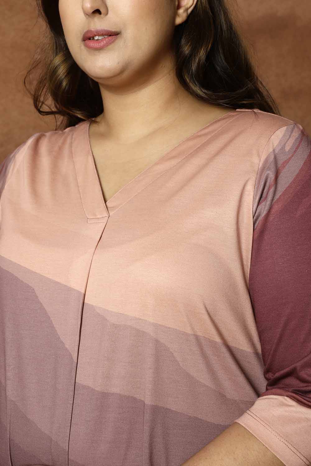 Plus Size Purple Ombre Plus Size Top