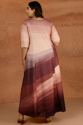 Purple Ombre Plus Size Dress