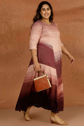 Purple Ombre Plus Size Dress