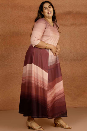 Purple Ombre Plus Size Dress