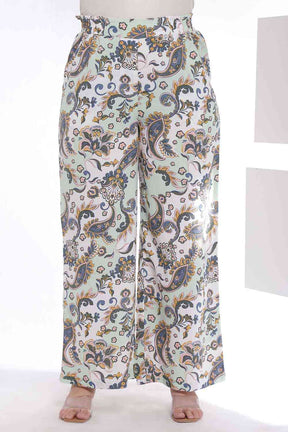 Plus Size Green Paisley Print Kurta Coord Set