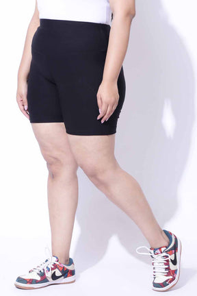 Plus Size Black Tummy Shaper Shorts