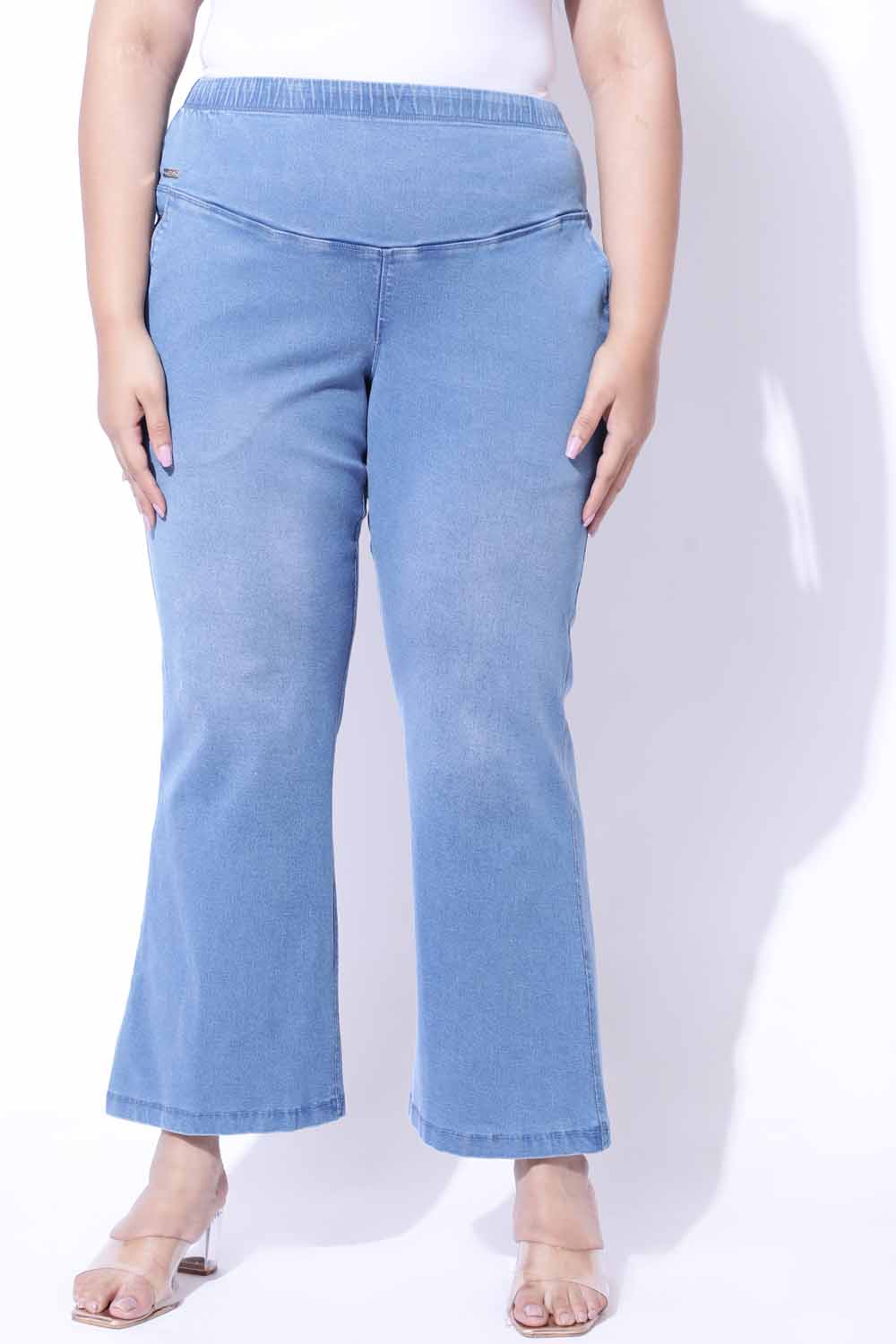 Blue Light Fade Flare Jeans