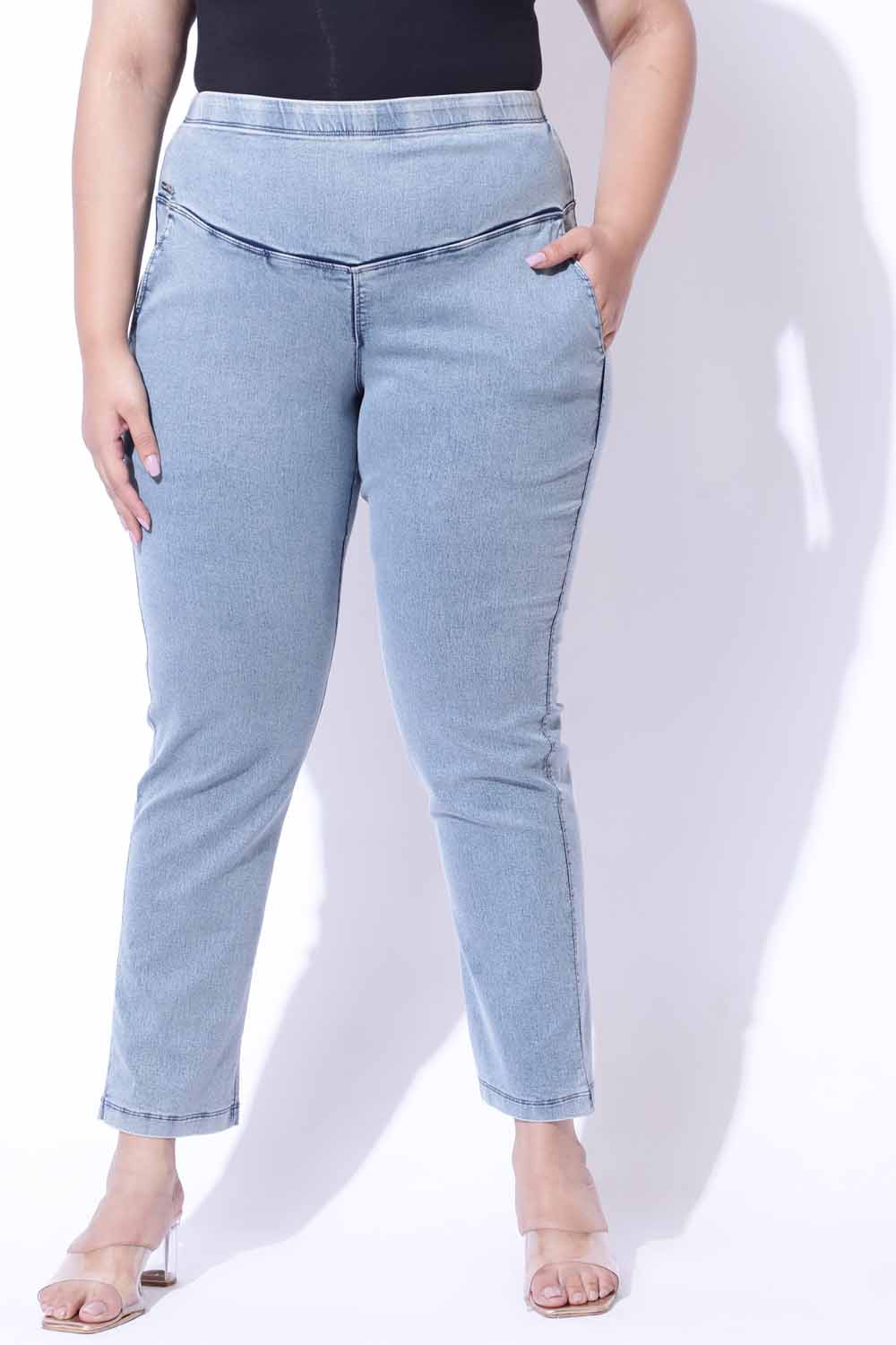 SLATIOM Women's Washed Loose Stretch Pants Women's Trousers Jeans Plus Size  Jeans (Color : A, Size : XL Code) : : Clothing, Shoes & Accessories