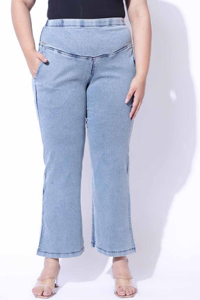 Plus Size Tortoise Blue Flare Jeans