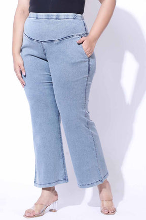 Plus Size Tortoise Blue Flare Jeans