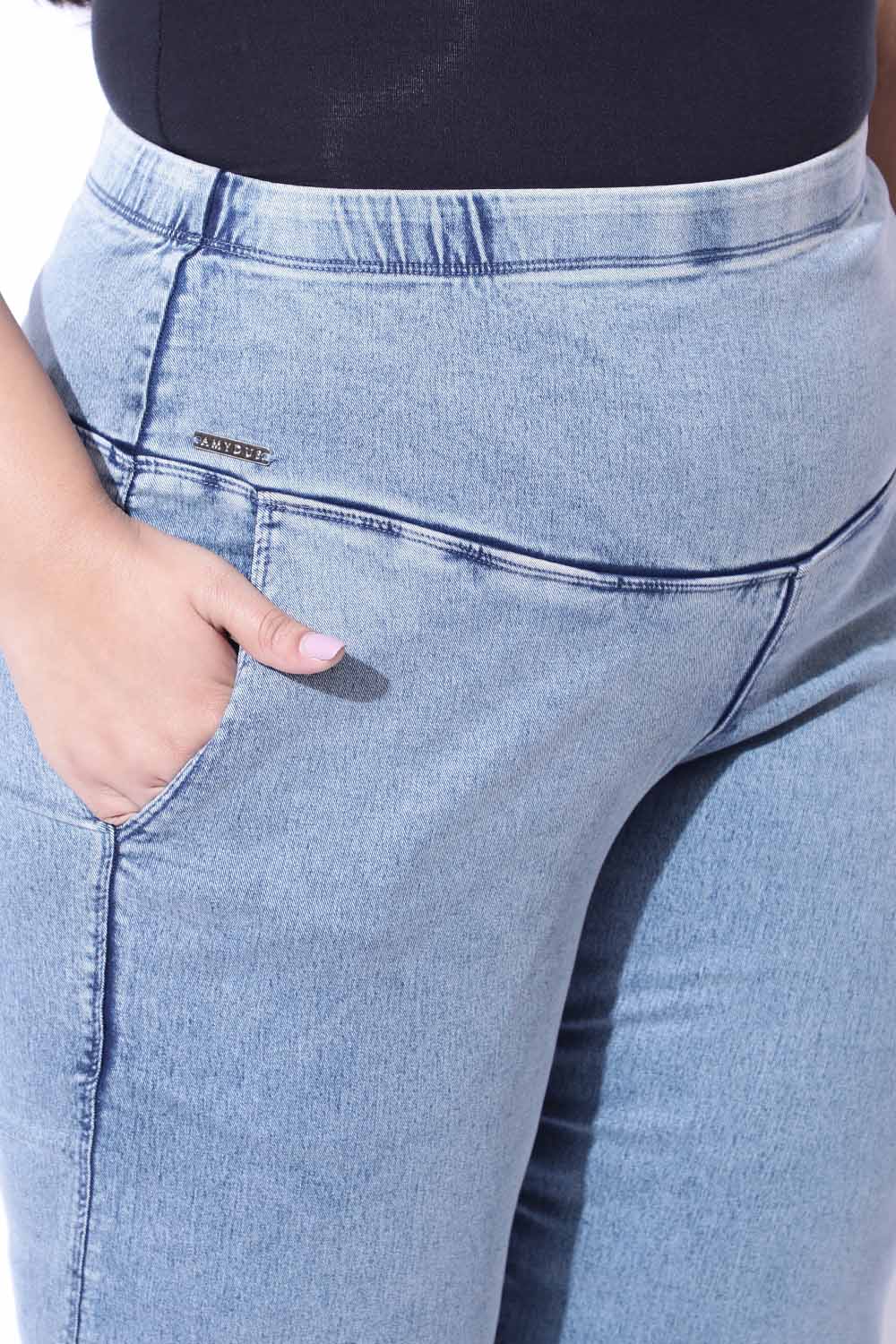 Plus Size Tortoise Blue Flare Jeans