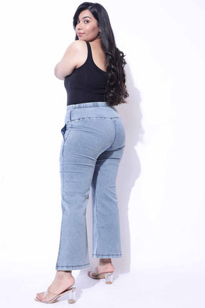 Plus Size Tortoise Blue Flare Jeans