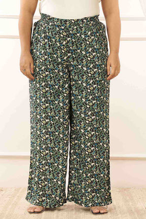 Plus Size Olive Floral Shirt Coord Set