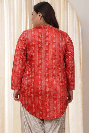 Plus Size Red Velvet Top