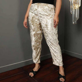 Ivory Velvet Pant