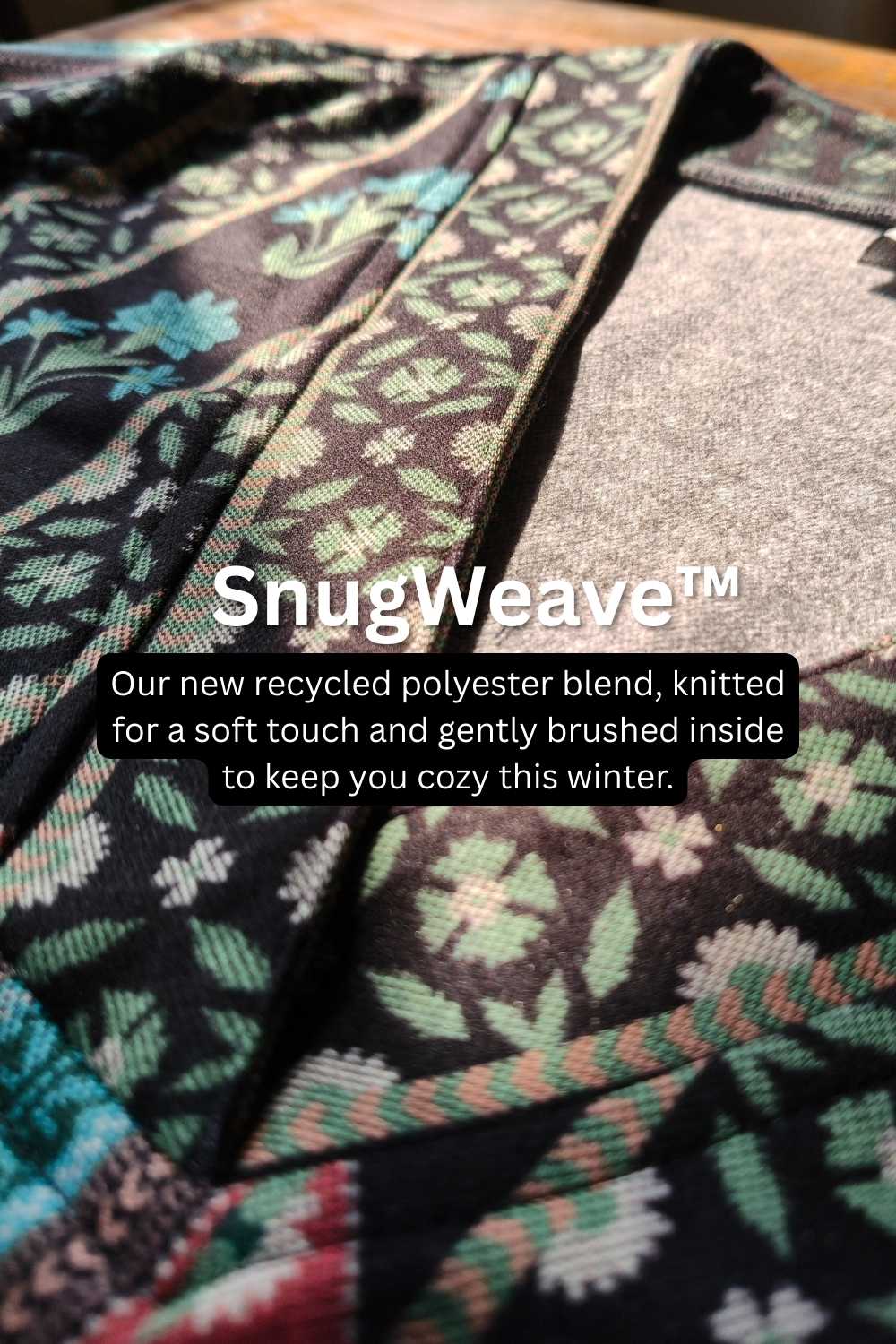 Plus Size Plus Size Black Blue SnugWeave™ Winter Top