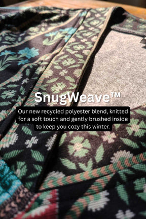 Plus Size Black Blue SnugWeave™ Winter Top