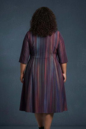 Night Streaks Printed Dress